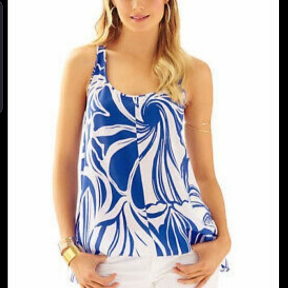 Lilly Pulitzer malie seda superior top size xs